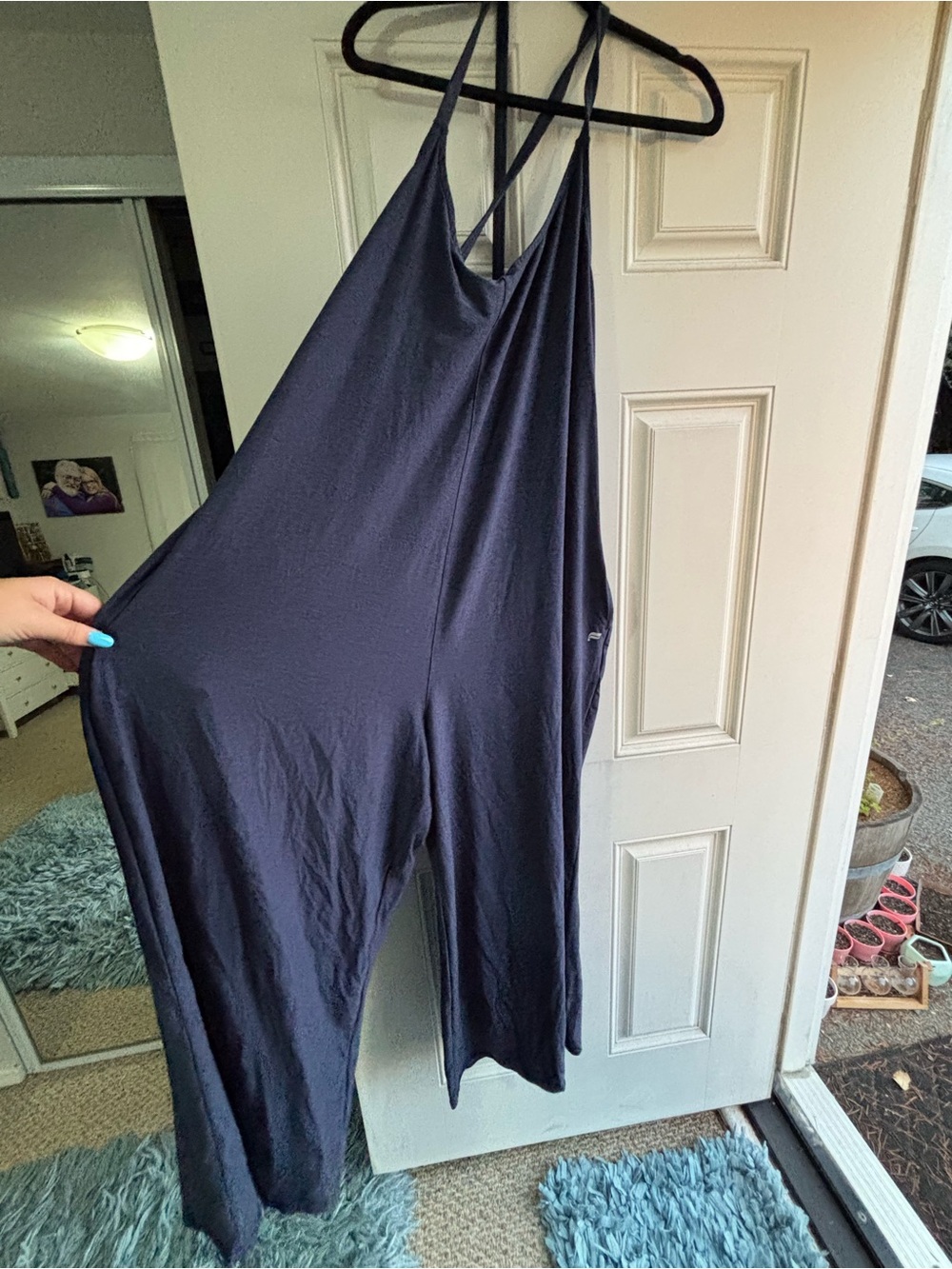Women's Navy Blue Sleeveless Jumpsuit